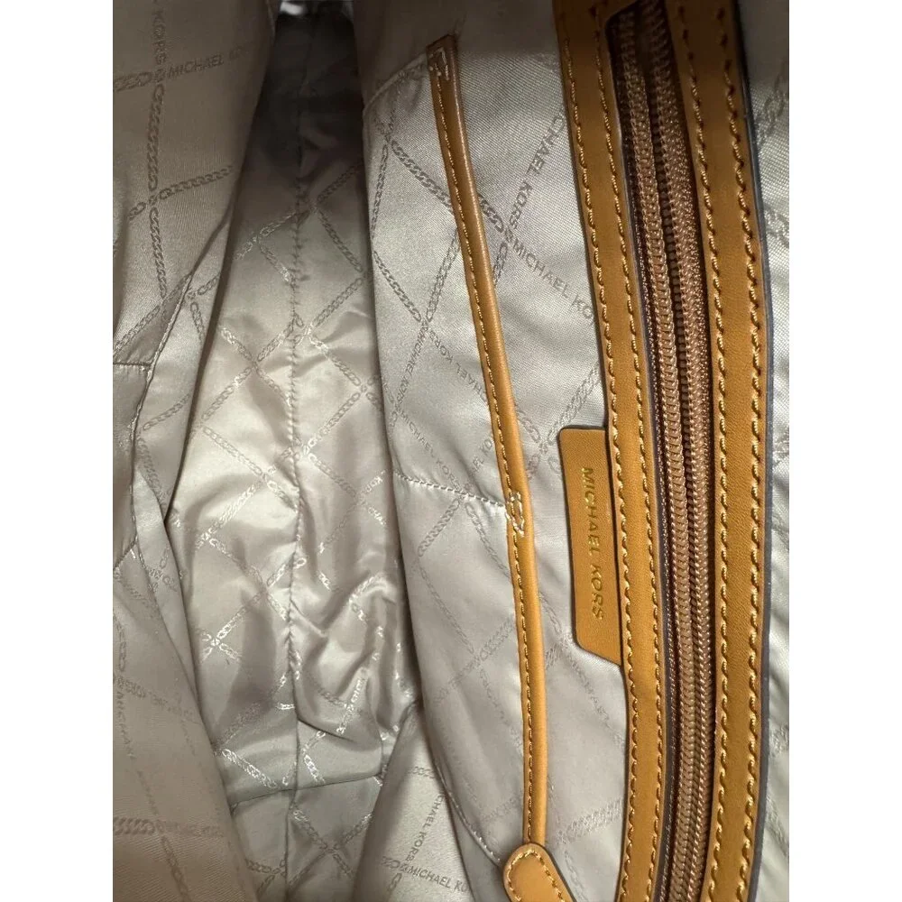 Michael Kors Jet Set Signature Brown Monogram Large Tote Bag‎